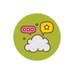 Social Media Cloud icon in vector. Logotype