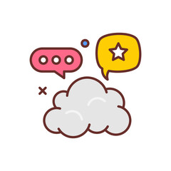 Social Media Cloud icon in vector. Logotype