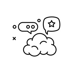 Social Media Cloud icon in vector. Logotype