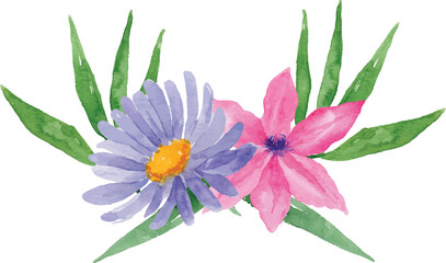 Beautiful Flower Watercolor