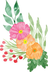 Obraz premium Beautiful Flower Watercolor