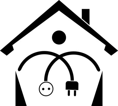 Stromstecker, Stromdose, Aufkleber Label, Elektriker, Handwerker, Logo, Icon	