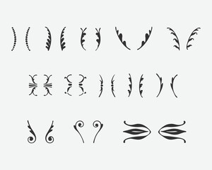 Fototapeta premium Elegant abstract design elements. Vector illustration calligraphic ornamental element collection. Vector illustration