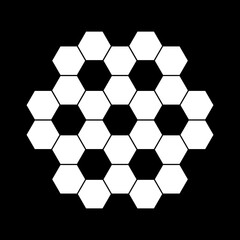 Football black and white symbol pattern, sport logo