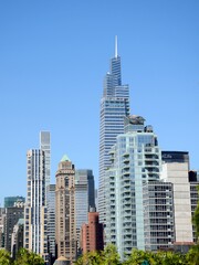 Fototapeta na wymiar Rascacielos de Manhattan en Nueva York