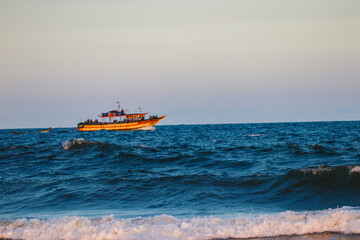 A boat in the sea