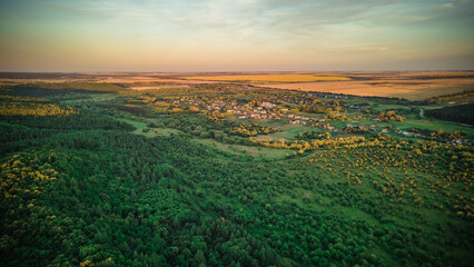 Fototapeta premium aerial photography of rural nature