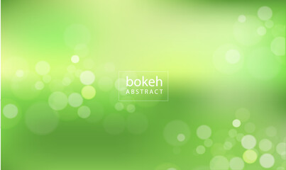 Abstract green background, abstract background with bokeh, Green bokeh - obrazy, fototapety, plakaty
