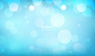 Abstract blue background with bokeh