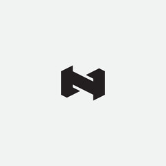 N letter monogram logo template.