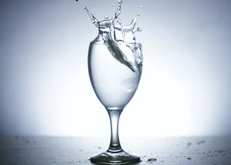 This is photo of water scattered in glass.