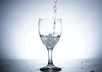 This is photo of water scattered in glass.