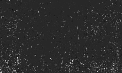 Grunge distressed dust particle white and black. Abstract overlay black background.