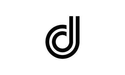 Clean and stylish logo forming the letter D with connect and listen