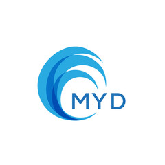 MYD letter logo. MYD blue image on white background. MYD Monogram logo design for entrepreneur and business. MYD best icon.
 - obrazy, fototapety, plakaty