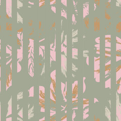 Floral Striped Seamless Pattern Design
