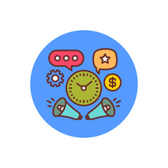 Campaigns Timing icon in vector. Logotype