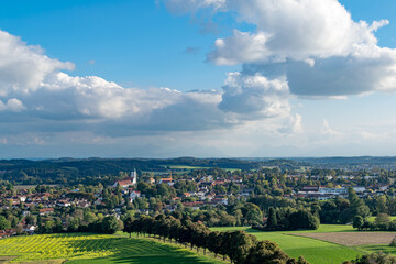 Fototapeta na wymiar panorama of the city of Ebersberg
