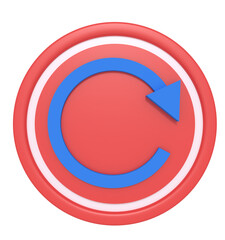 3d rendering of reload icon