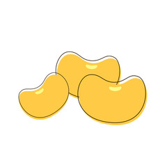 Soybean vector. Soybean on white background. free space for text.