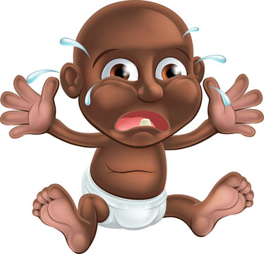 Crying cartoon baby