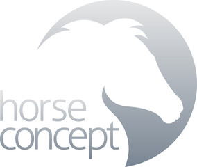 Abstract horse circle design