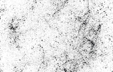 Grunge black and white pattern. Monochrome particles abstract texture. Background of cracks, scuffs, chips, stains, ink spots, lines. Dark design background surface.
