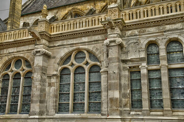 Fototapeta na wymiar Les Andelys, France - july 7 2022 : Notre Dame collegiate church