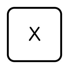 Obraz premium Keyboard X key