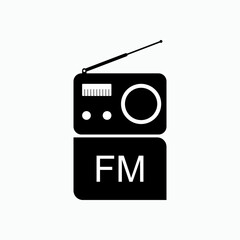 FM Radio Icon. Information Media Symbol - Vector.
