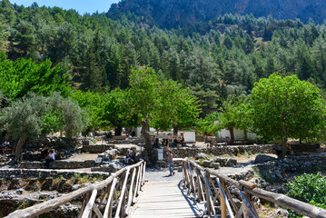 Samaria Dorf in der Samaria-Schlucht in Kreta/Griechenland