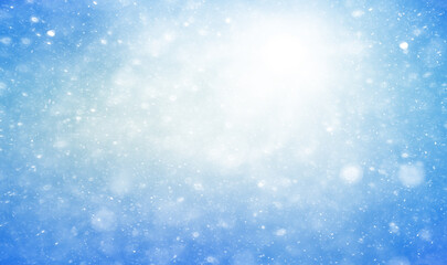 blue abstract background snowfall watercolor