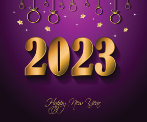 2023 Happy New Year background banner background for you seasonal invitations.