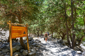 Wanderweg durch die Samaria-Schlucht in Kreta/Griechenland