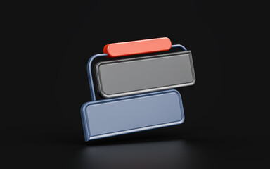 sale banner tag sign on dark background 3d render concept for black Friday event