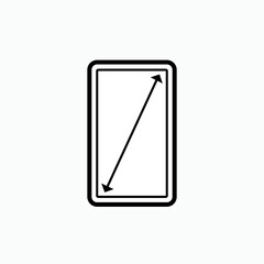 Resize Icon. Setting, Dimensional Arrangement Symbol - Vector.  