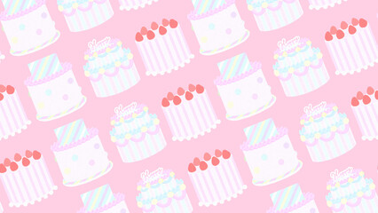 Two tier cake set wallpaper♪