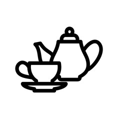 Tea pot icon template 