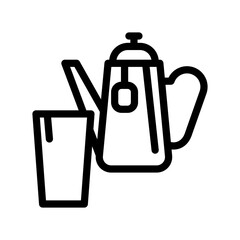 Tea pot icon template 