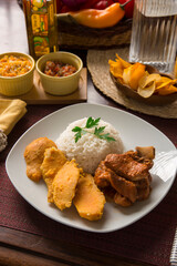 Roated pork stew with sweet potatoes peruvian food gourmet restaurant