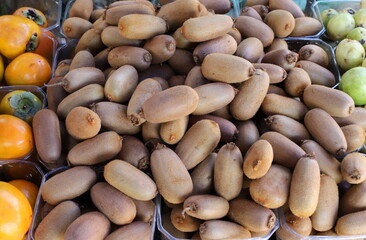 Vegetables and fruits are sold at a bazaar in Israel.