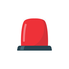 Emergency siren icon. Hazard warning light, ambulance route alarm