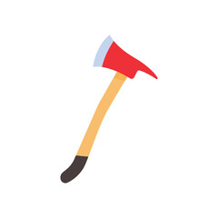 Red Fire Ax. firefighter rescue equipment