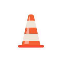 Traffic cones. Barrier cones divide the protective zone.