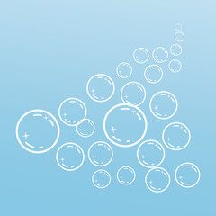 Natural realistic bubble design template