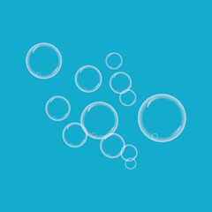 Natural realistic bubble design template