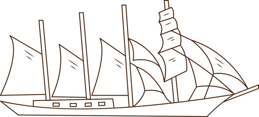 Pirates themed freehand drawings