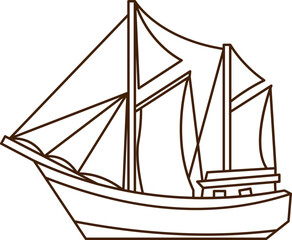 Pirates themed freehand drawings