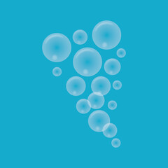 Natural realistic bubble design template
