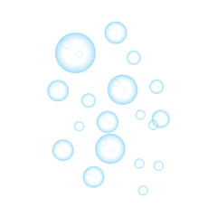 Natural realistic bubble design template